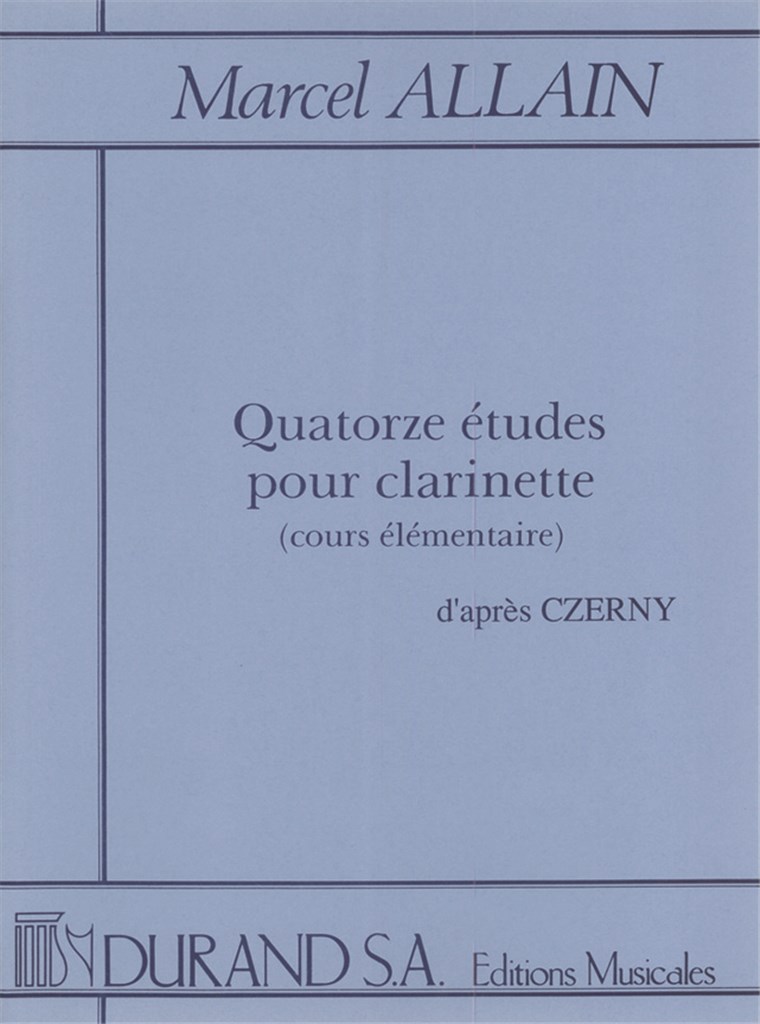 14 Études pour clarinette (d'après Czerny)